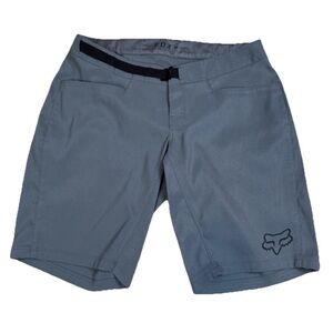 Fox Racing Womens Ripley Shorts Size Medium Gray Belted 10" Inseam Bike Race